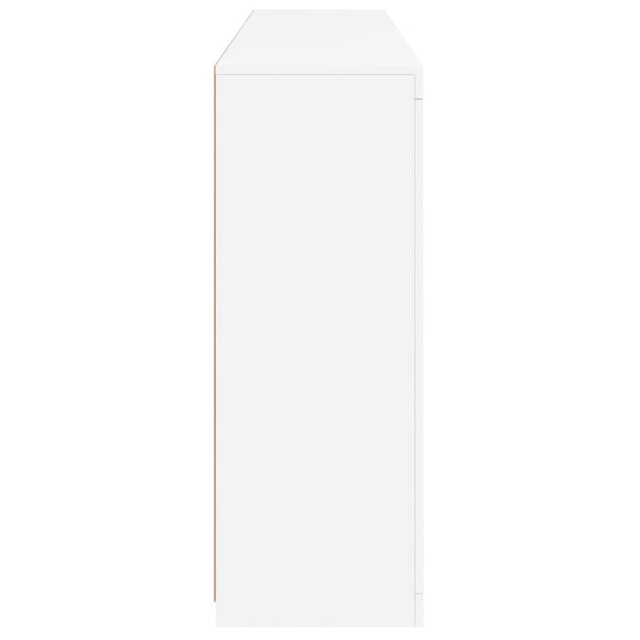 Servantă cu lumini LED, 3 buc., alb, lemn prelucrat - WALTI WALTI