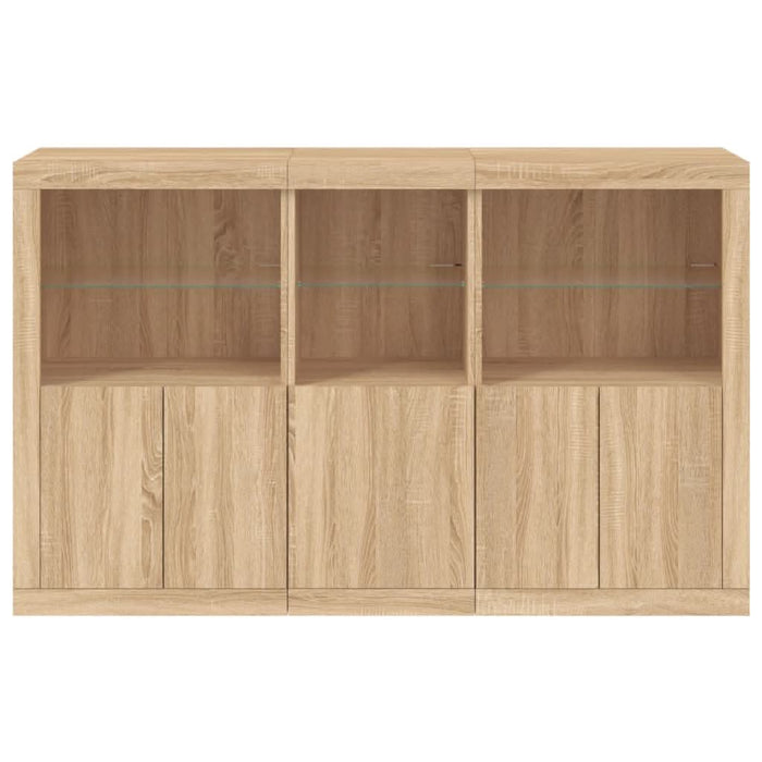 Servantă cu lumini LED, stejar sonoma, 162x37x100 cm - WALTI WALTI