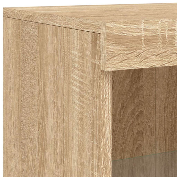 Servantă cu lumini LED, stejar sonoma, 162x37x100 cm - WALTI WALTI