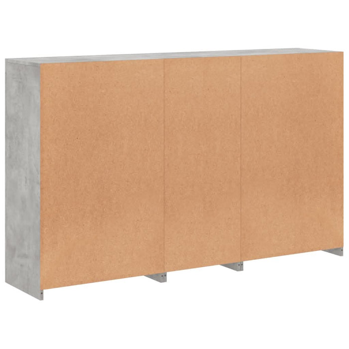 Servantă cu lumini LED, gri beton, 162x37x100 cm - WALTI WALTI