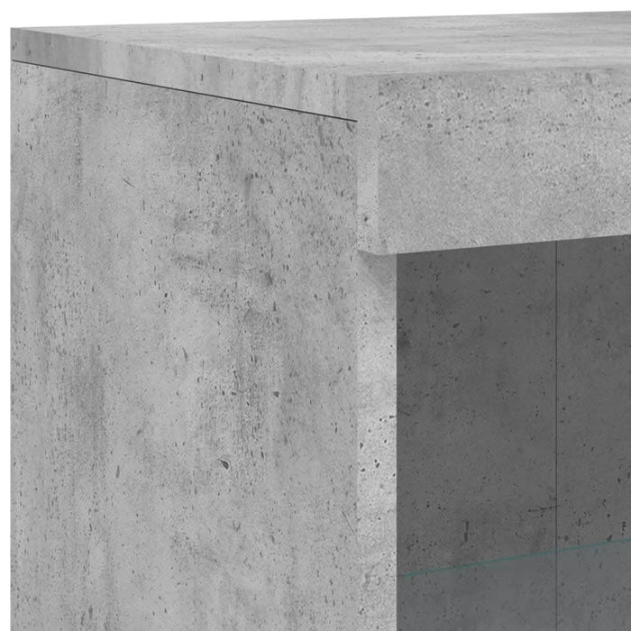 Servantă cu lumini LED, gri beton, 162x37x100 cm - WALTI WALTI