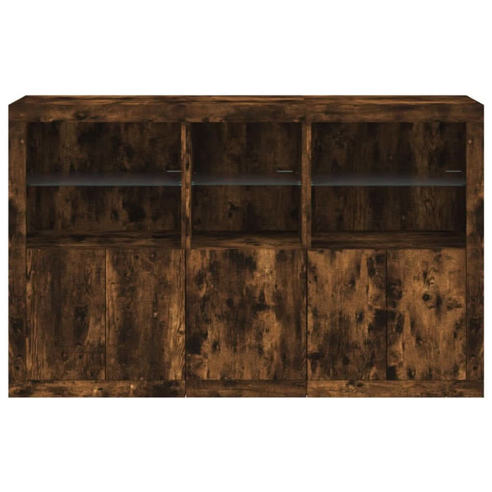 Servantă cu lumini LED, stejar fumuriu, 162x37x100 cm - WALTI WALTI