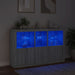 Servantă cu lumini LED, gri sonoma, 162x37x100 cm - WALTI WALTI