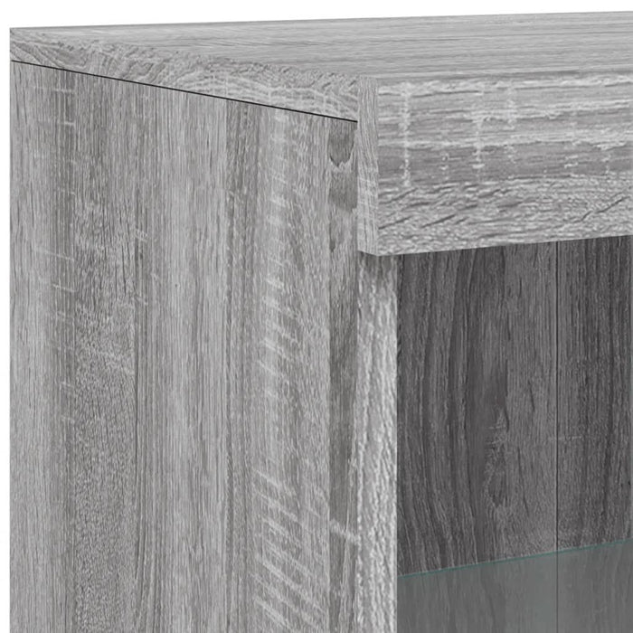 Servantă cu lumini LED, gri sonoma, 162x37x100 cm - WALTI WALTI