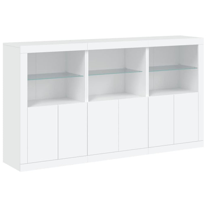 Servantă cu lumini LED, alb, 181,5x37x100 cm - WALTI WALTI