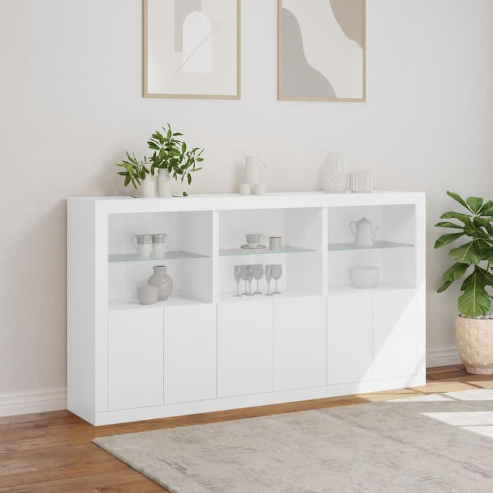 Servantă cu lumini LED, alb, 181,5x37x100 cm - WALTI WALTI