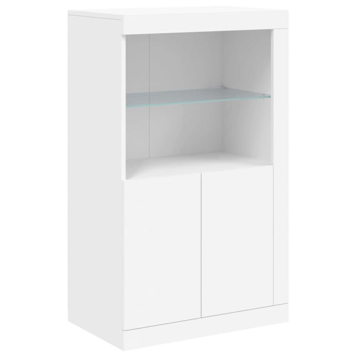 Servantă cu lumini LED, alb, 181,5x37x100 cm - WALTI WALTI