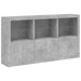 Servantă cu lumini LED, gri beton, 181,5x37x100 cm - WALTI WALTI