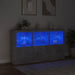 Servantă cu lumini LED, gri beton, 181,5x37x100 cm - WALTI WALTI