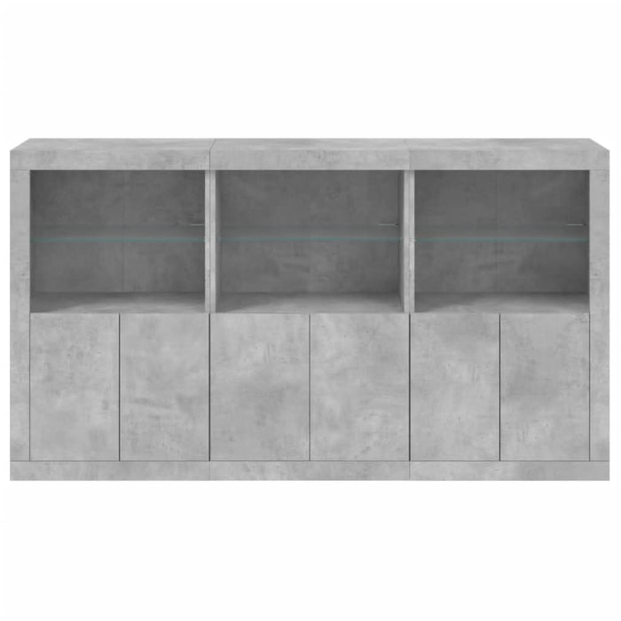 Servantă cu lumini LED, gri beton, 181,5x37x100 cm - WALTI WALTI