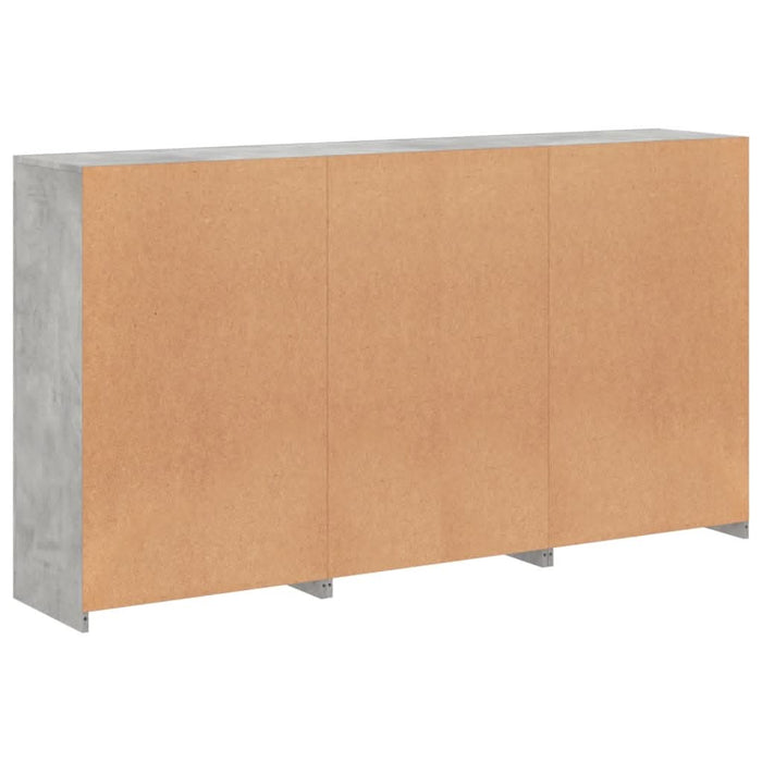 Servantă cu lumini LED, gri beton, 181,5x37x100 cm - WALTI WALTI