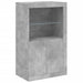Servantă cu lumini LED, gri beton, 181,5x37x100 cm - WALTI WALTI