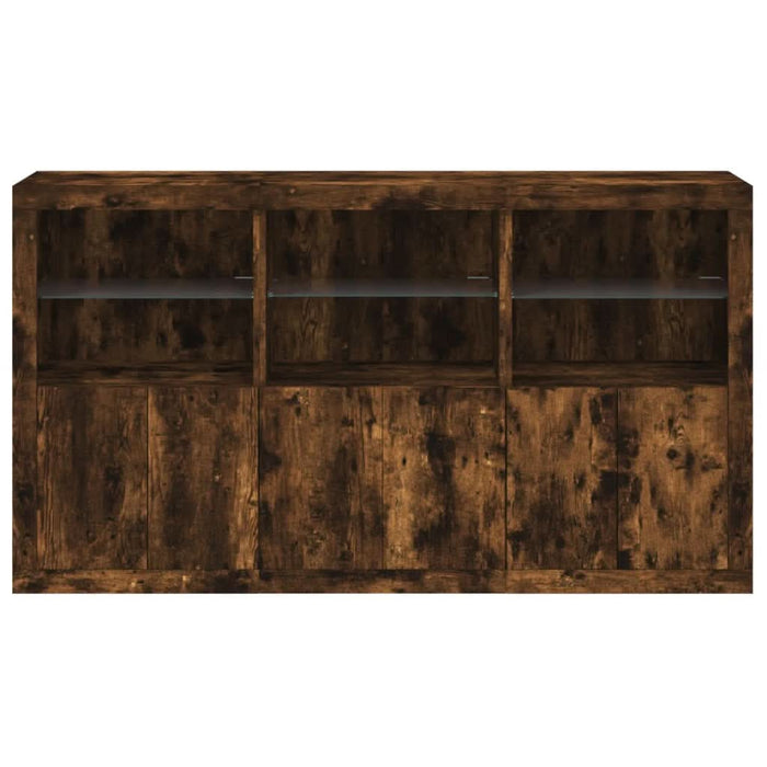 Servantă cu lumini LED, stejar fumuriu, 181,5x37x100 cm - WALTI WALTI