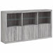 Servantă cu lumini LED, gri sonoma, 181,5x37x100 cm - WALTI WALTI
