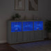 Servantă cu lumini LED, gri sonoma, 181,5x37x100 cm - WALTI WALTI