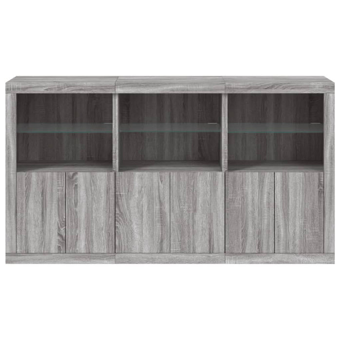 Servantă cu lumini LED, gri sonoma, 181,5x37x100 cm - WALTI WALTI