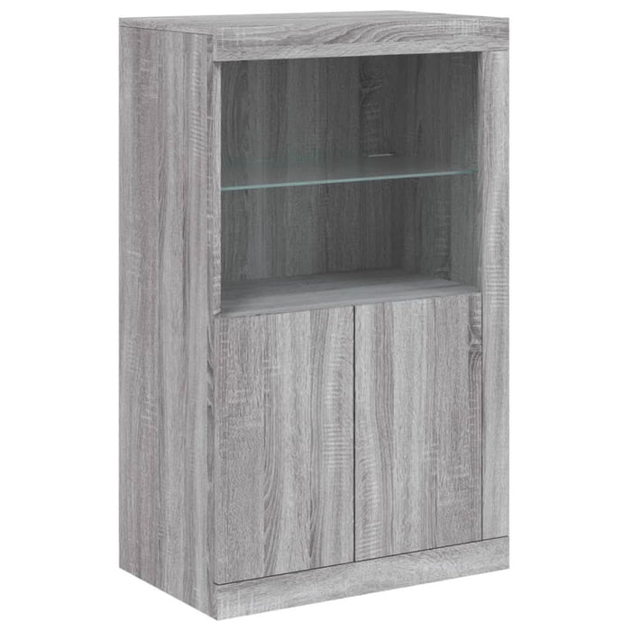 Servantă cu lumini LED, gri sonoma, 181,5x37x100 cm - WALTI WALTI