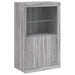 Servantă cu lumini LED, gri sonoma, 181,5x37x100 cm - WALTI WALTI
