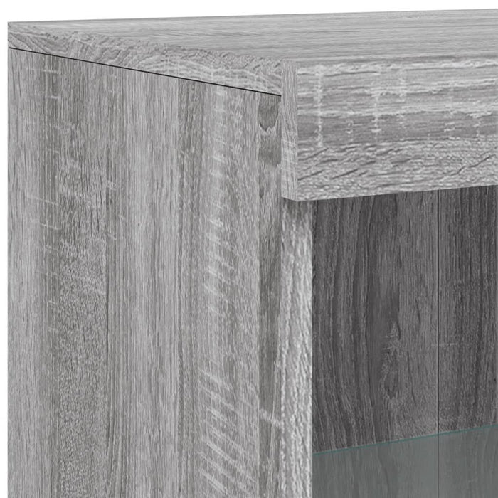 Servantă cu lumini LED, gri sonoma, 181,5x37x100 cm - WALTI WALTI