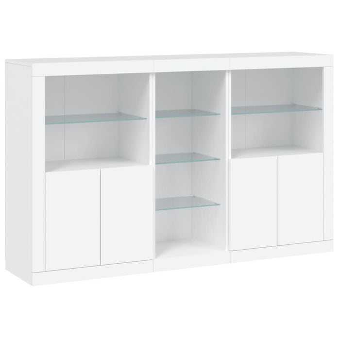 Servantă cu lumini LED, alb, 162x37x100 cm - WALTI WALTI
