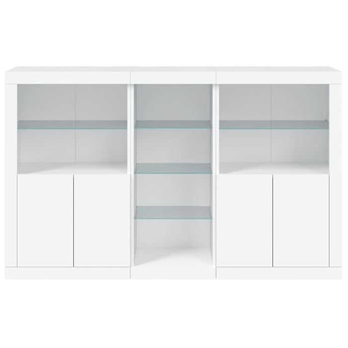 Servantă cu lumini LED, alb, 162x37x100 cm - WALTI WALTI