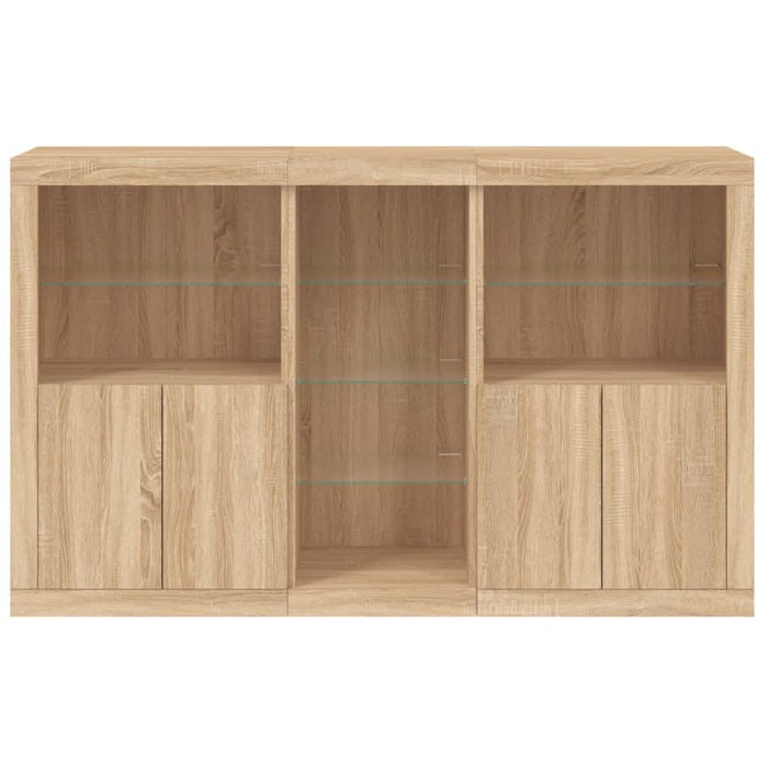 Servantă cu lumini LED, stejar sonoma, 162x37x100 cm - WALTI WALTI