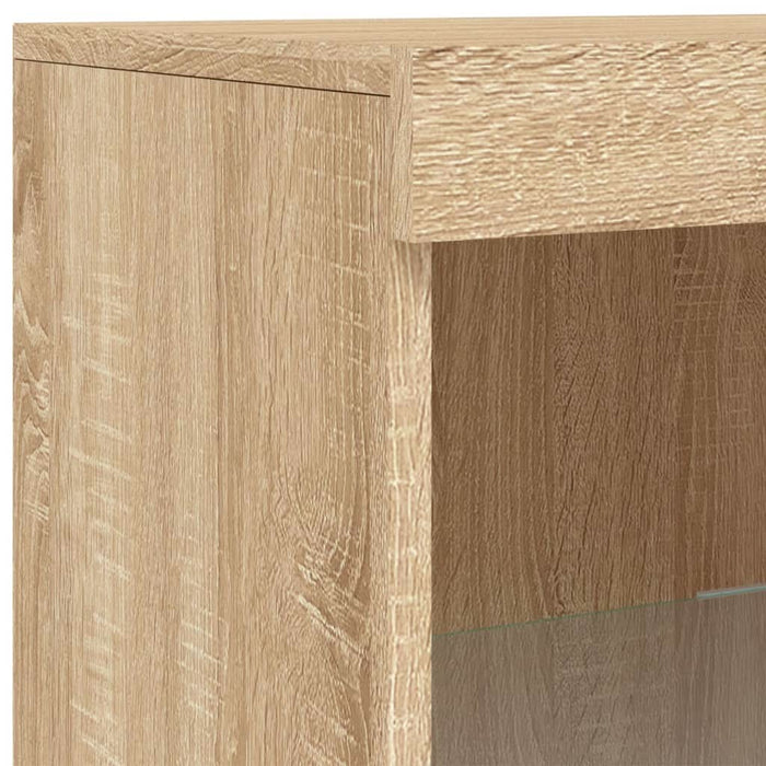 Servantă cu lumini LED, stejar sonoma, 162x37x100 cm - WALTI WALTI