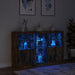 Servantă cu lumini LED, stejar fumuriu, 162x37x100 cm - WALTI WALTI