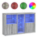 Servantă cu lumini LED, gri sonoma, 162x37x100 cm - WALTI WALTI