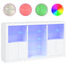 Servantă cu lumini LED, alb, 181,5x37x100 cm - WALTI WALTI