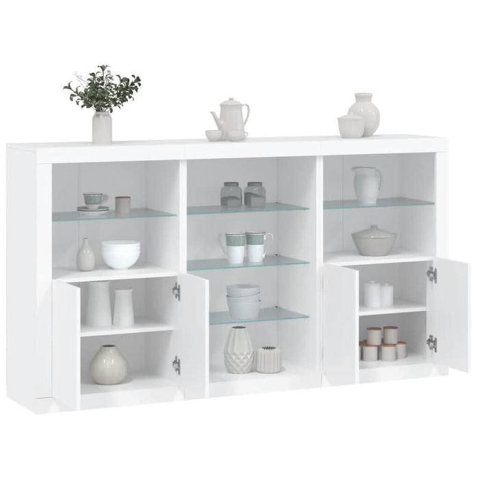 Servantă cu lumini LED, alb, 181,5x37x100 cm - WALTI WALTI