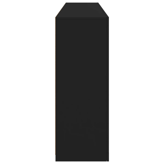 Servantă cu lumini LED, negru, 181,5x37x100 cm WALTI