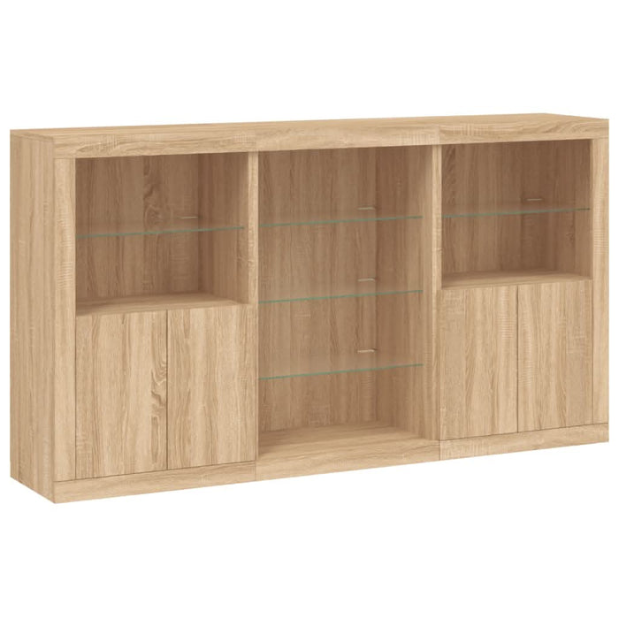 Servantă cu lumini LED, stejar sonoma, 181,5x37x100 cm - WALTI WALTI