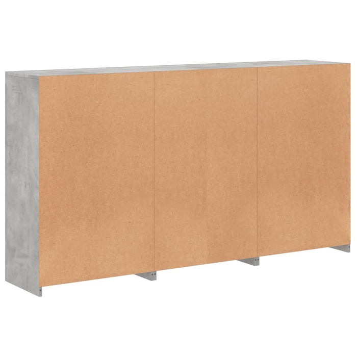 Servantă cu lumini LED, gri beton, 181,5x37x100 cm - WALTI WALTI