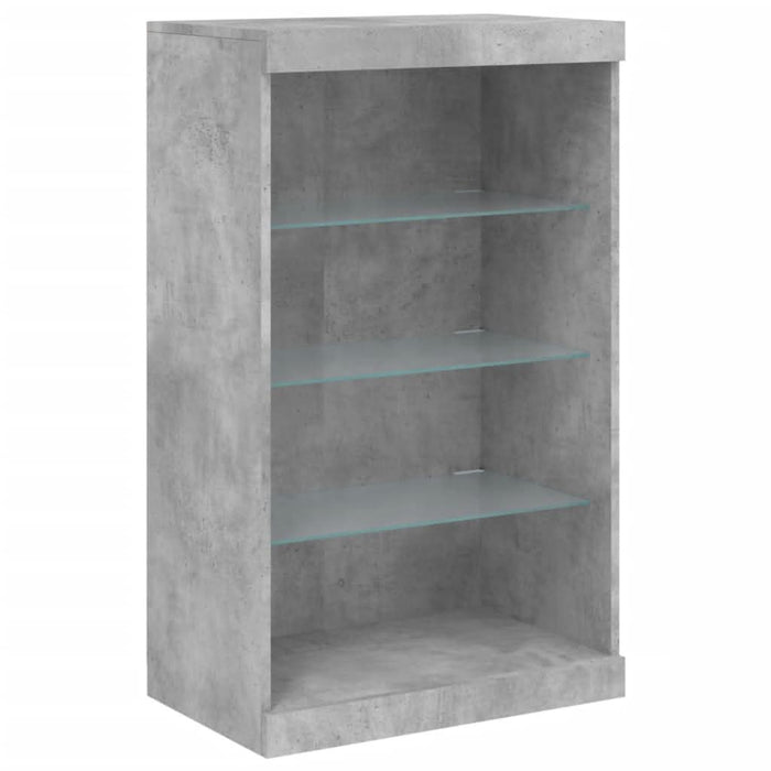 Servantă cu lumini LED, gri beton, 181,5x37x100 cm - WALTI WALTI