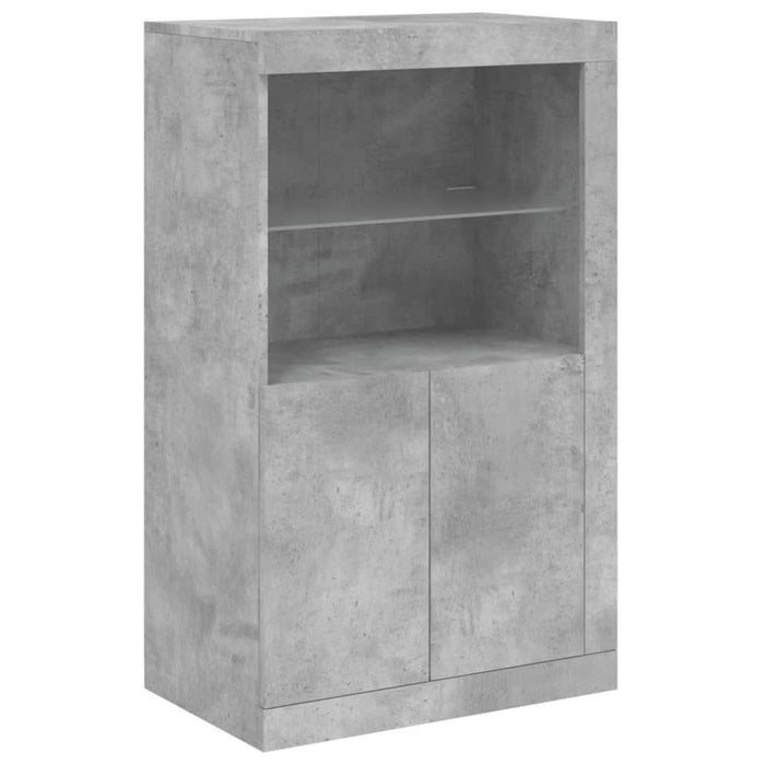 Servantă cu lumini LED, gri beton, 181,5x37x100 cm - WALTI WALTI