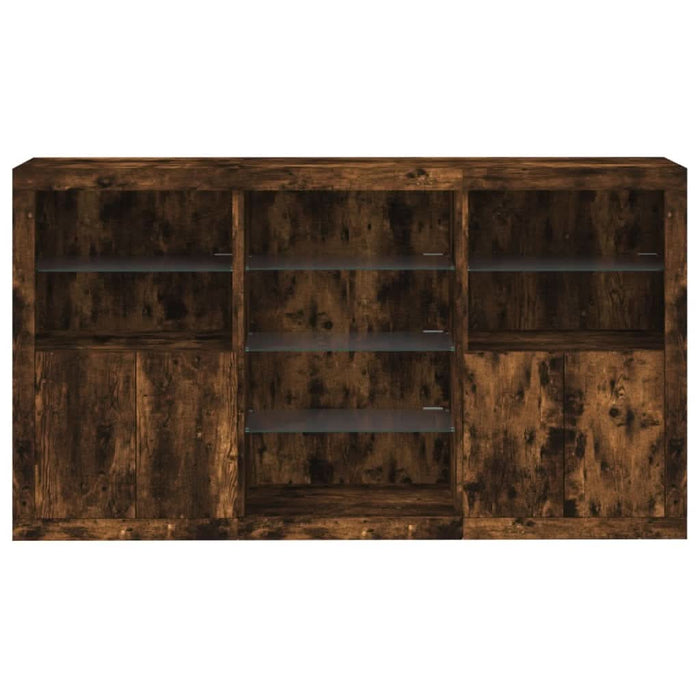 Servantă cu lumini LED, stejar fumuriu, 181,5x37x100 cm - WALTI WALTI