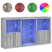 Servantă cu lumini LED, gri sonoma, 181,5x37x100 cm - WALTI WALTI