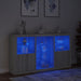 Servantă cu lumini LED, gri sonoma, 181,5x37x100 cm - WALTI WALTI