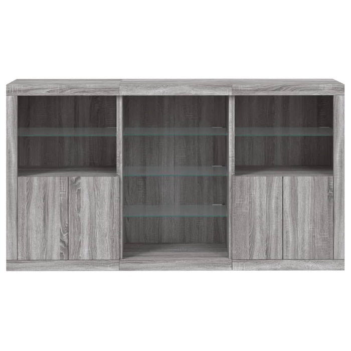 Servantă cu lumini LED, gri sonoma, 181,5x37x100 cm - WALTI WALTI