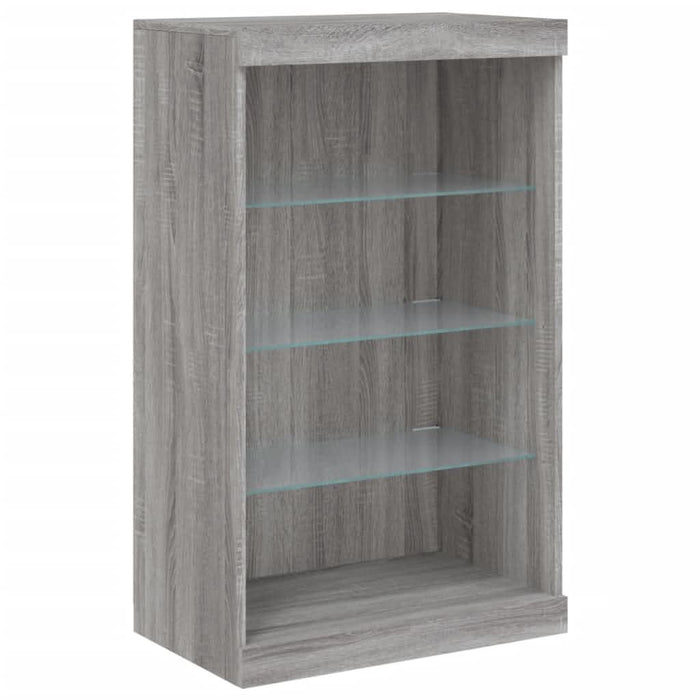 Servantă cu lumini LED, gri sonoma, 181,5x37x100 cm - WALTI WALTI