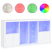 Servantă cu lumini LED, alb, 202x37x100 cm - WALTI WALTI