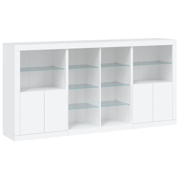 Servantă cu lumini LED, alb, 202x37x100 cm - WALTI WALTI