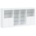 Servantă cu lumini LED, alb, 202x37x100 cm - WALTI WALTI