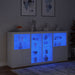 Servantă cu lumini LED, alb, 202x37x100 cm - WALTI WALTI
