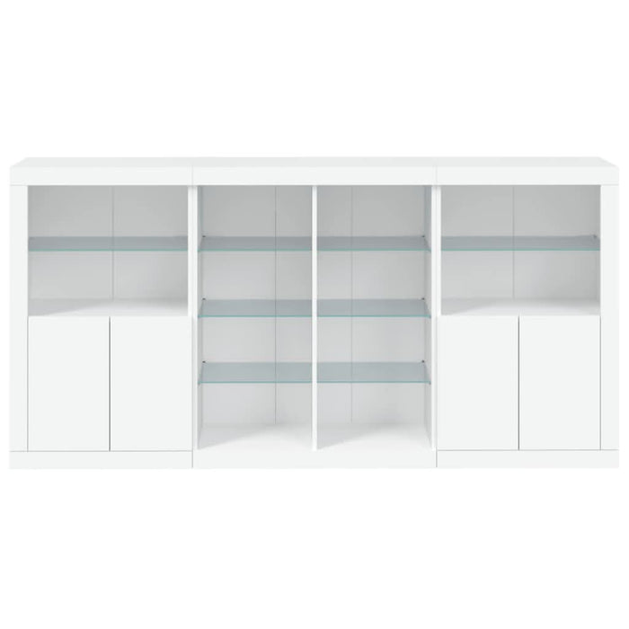 Servantă cu lumini LED, alb, 202x37x100 cm - WALTI WALTI