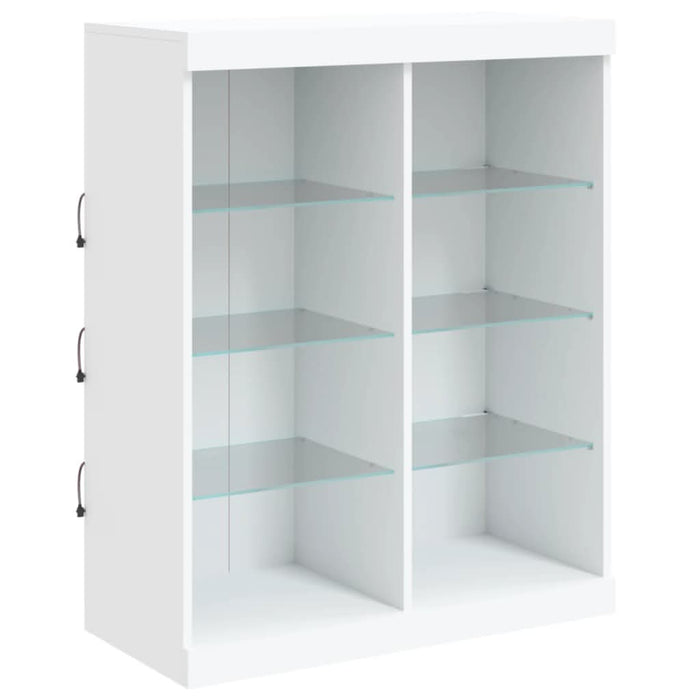 Servantă cu lumini LED, alb, 202x37x100 cm - WALTI WALTI