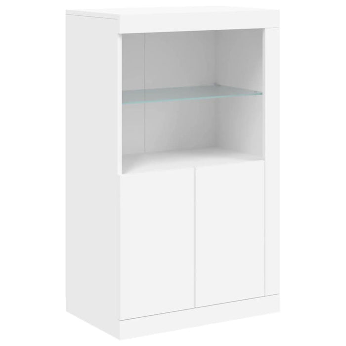 Servantă cu lumini LED, alb, 202x37x100 cm - WALTI WALTI