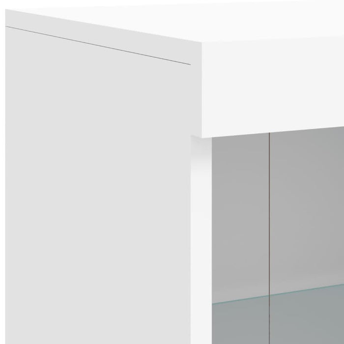 Servantă cu lumini LED, alb, 202x37x100 cm - WALTI WALTI