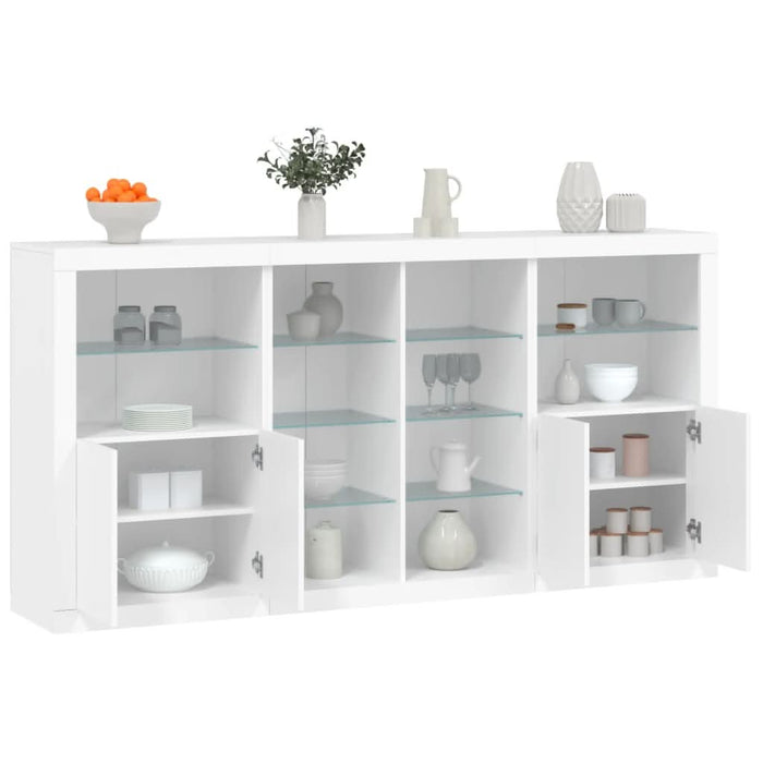 Servantă cu lumini LED, alb, 202x37x100 cm - WALTI WALTI